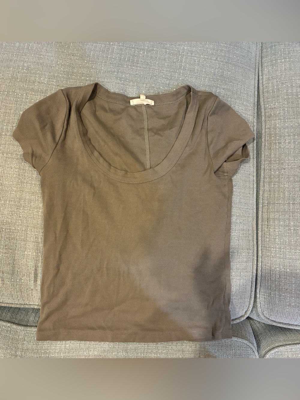 Madewell Olive Scoop Neck Short Sleeve Tee